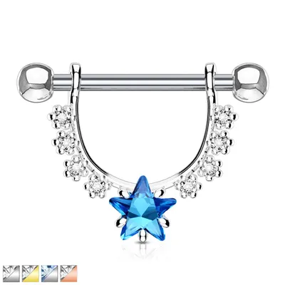 Claw-Set Star Nipple Shield 14g