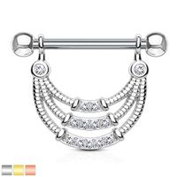 Layered Chains Nipple Shield 14g