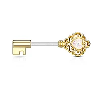 Opal Key Nipple Barbell 14g