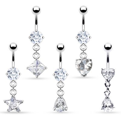 Petite Shaped Navel Dangle 14g