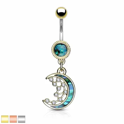 Moon + Constellation Belly Dangle 14g