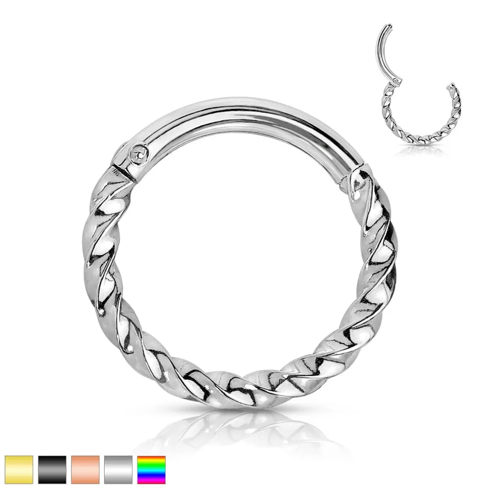 PREMIUM Twist Hinged Segment Ring 16g