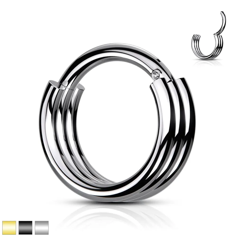 PREMIUM Stacked Hinged Segment Ring 16g