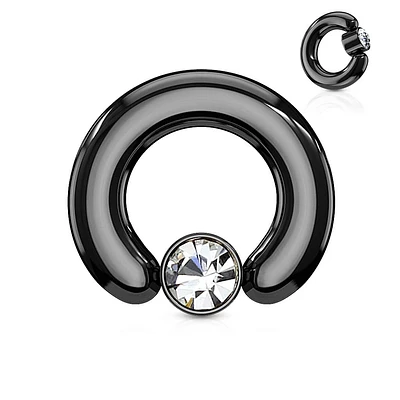 PREMIUM Heavy Gauge Crystal Captive Bead Ring