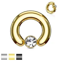 PREMIUM Heavy Gauge Crystal Captive Bead Ring