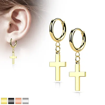 Mini Cross Dangle Cuff Earrings