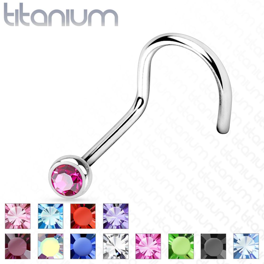 PREMIUM Titanium Crystal Nose Screw 18g