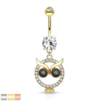 Circle Owl Navel Dangle 14g