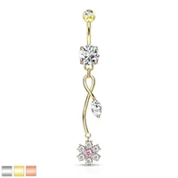 Flower Vine Navel Dangle 14g