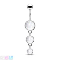 Flat Moonstone Navel Dangle 14g