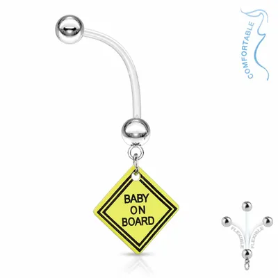 Baby on Board Pregnancy Dangle 14g