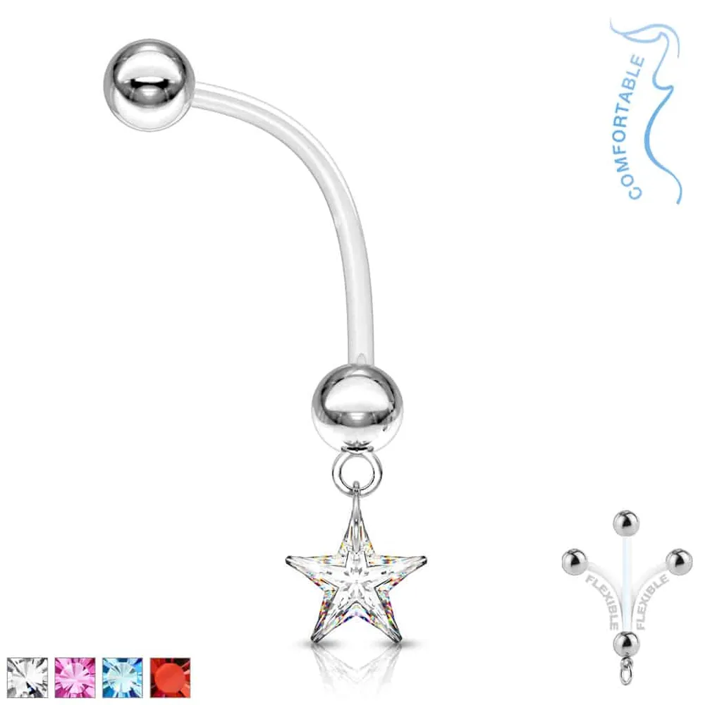 Jeweled Star Pregnancy Dangle 14g