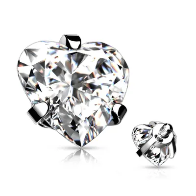 PREMIUM Claw-Set Heart Microdermal Top