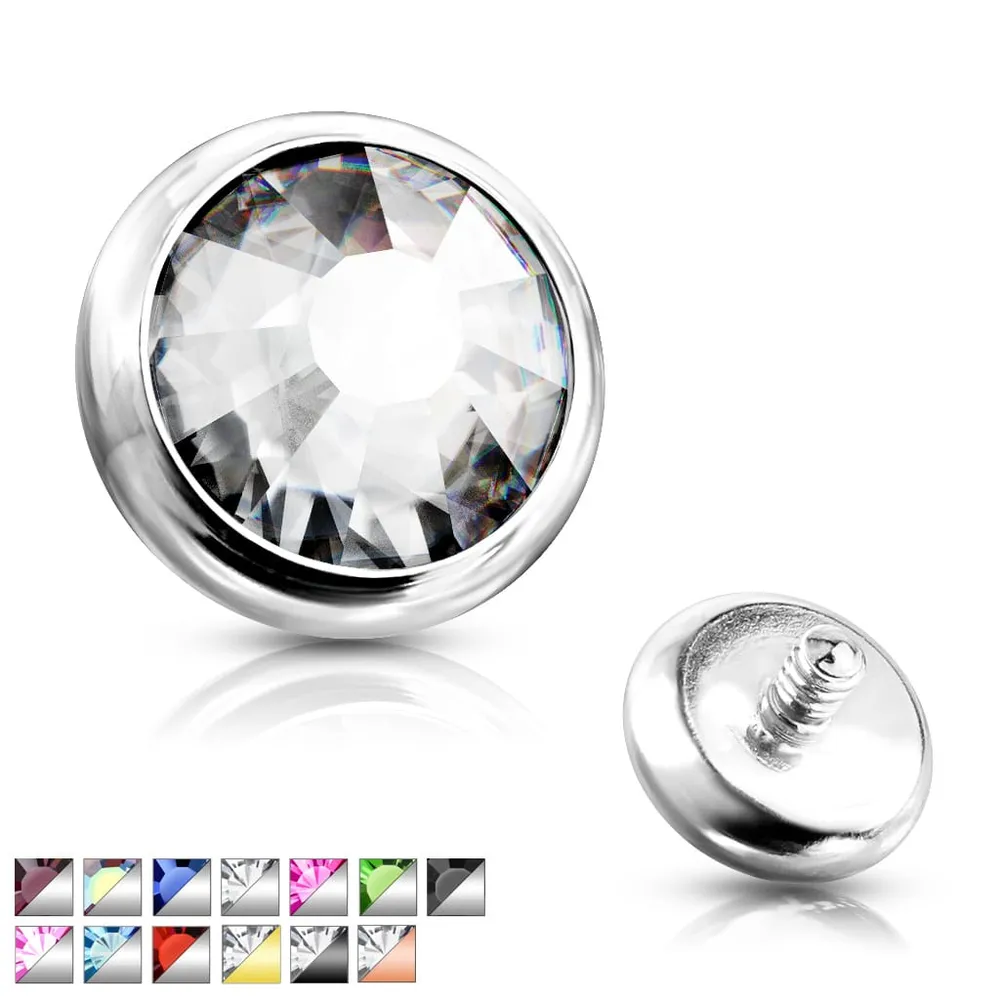 PREMIUM Bezel-Set Crystal Microdermal Top