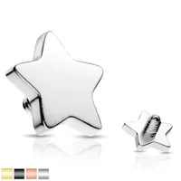 Surgical Steel Star Microdermal Top