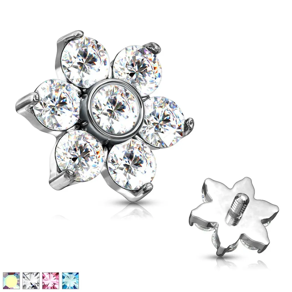 PREMIUM Crystal Flower Microdermal Top