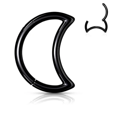 PREMIUM Crescent Moon Segment Ring 16g