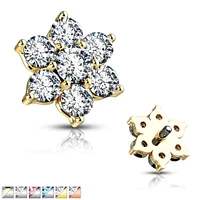 PREMIUM Claw-Set Flower Microdermal Top