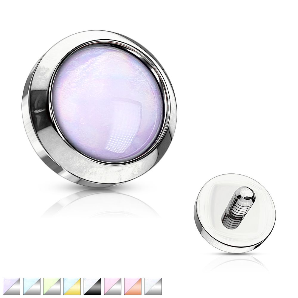 PREMIUM Bezel-Set Moonstone Microdermal Top