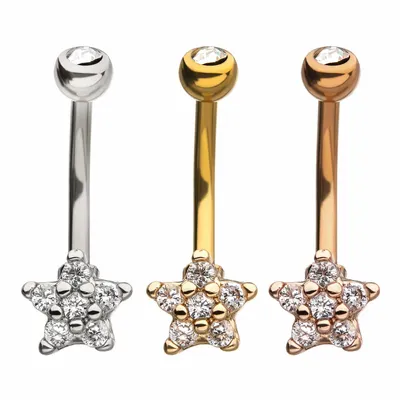 PREMIUM Flower Curved Barbell 16g