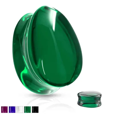 Teardrop Glass Plugs 2g – 5/8