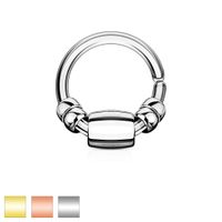 Beaded Bendable Ring 16g