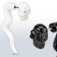 Lucite Skull Faux Tapers 16g