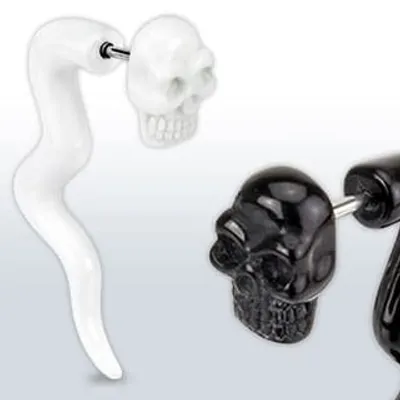 Lucite Skull Faux Tapers 16g