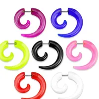 Lucite Faux Spiral Tapers 16g