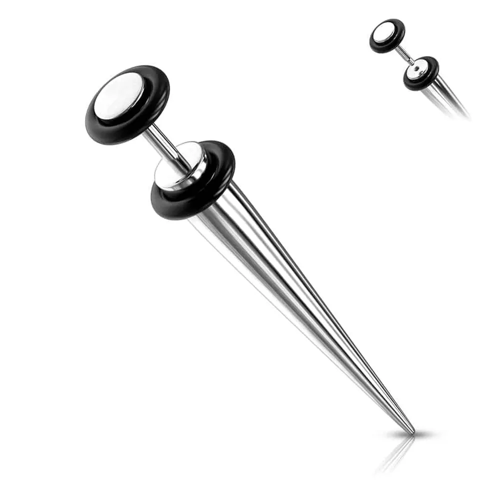Steel with O-Rings Faux Tapers 16g