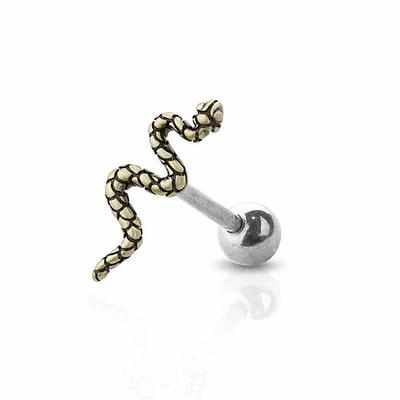 PREMIUM Long Snake Cartilage Stud 16g