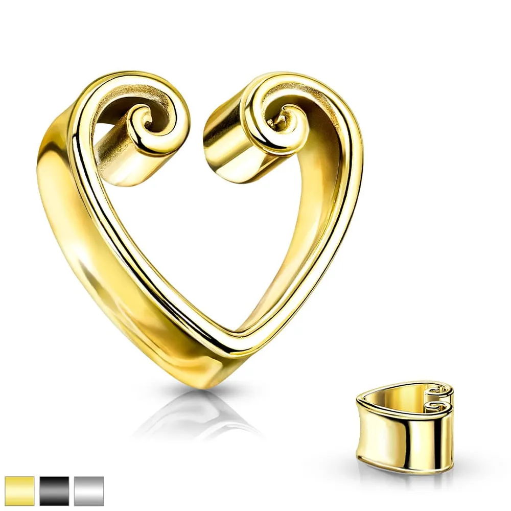 Heart 3/4 Saddle Tunnels 0g – 5/8″