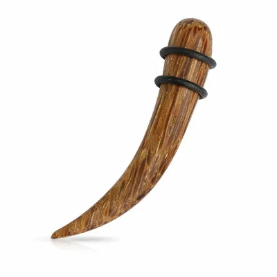 Coconut Wood Curved Taper 8g – 00g