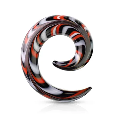 Glass Tri-Colour Spiral Taper 4g-5/8