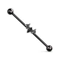 PREMIUM Crystal Bat Industrial Barbell 14g