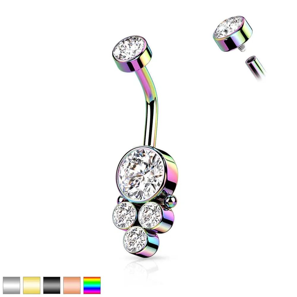 PREMIUM Dotwork Navel Barbell 14g