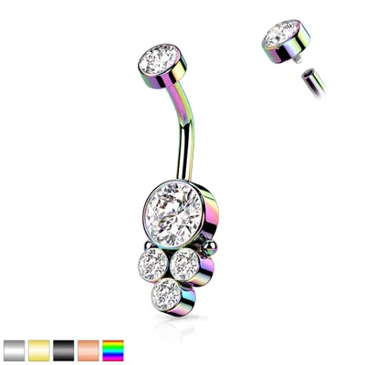 PREMIUM Dotwork Navel Barbell 14g