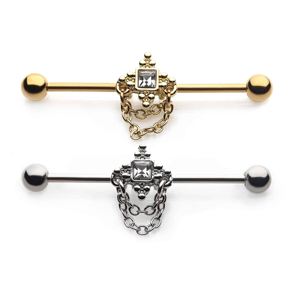 PREMIUM Square + Chain Industrial Barbell 14g