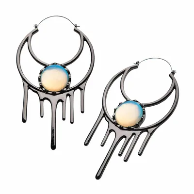 Moonstone + Dripping Tunnel Hangers