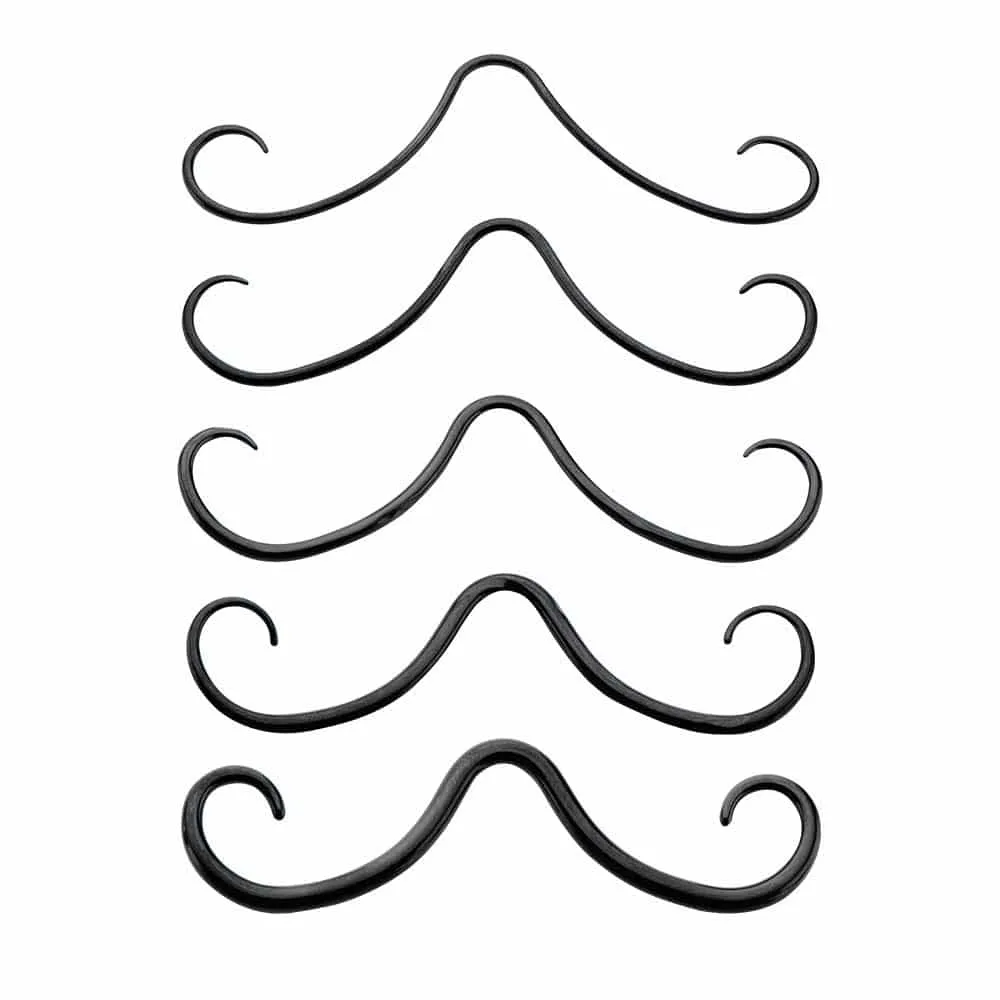 Blackline Septum Curly Mustache Tusk