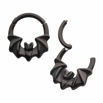 PREMIUM Blackline Bat Hinged Segment Ring 16g