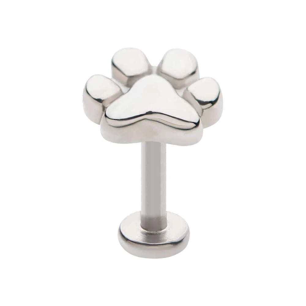 PREMIUM Paw Print Labret 16g