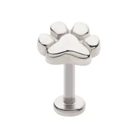 PREMIUM Paw Print Labret 16g