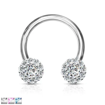 PREMIUM Pavé Beads Circular Barbell