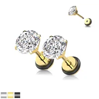 4 Claw-Set Crystal Faux Plugs 16g