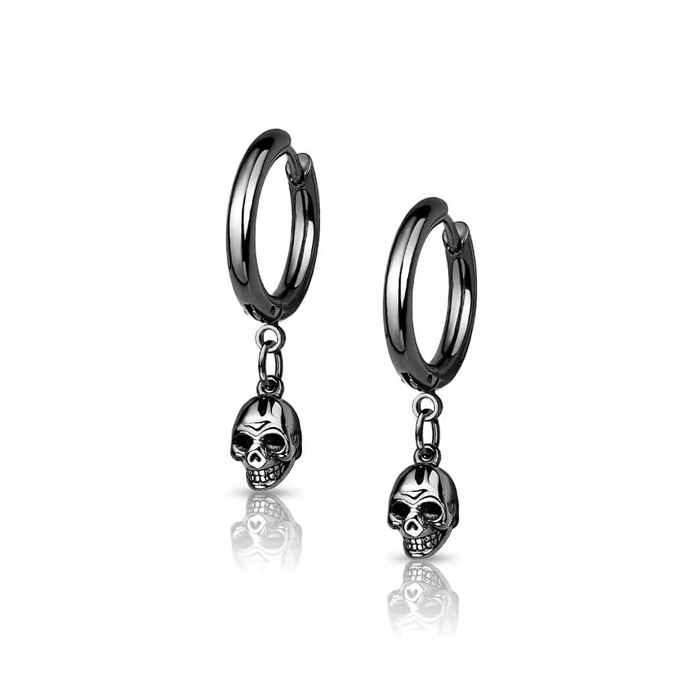 Mini Skull Dangle Cuff Earrings