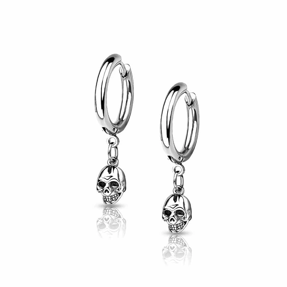 Mini Skull Dangle Cuff Earrings