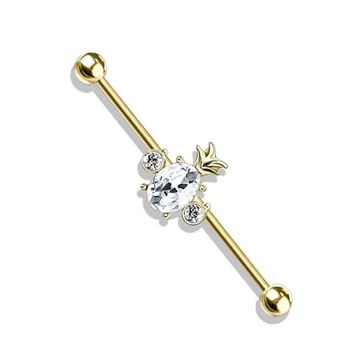 PREMIUM Crystal Pineapple Industrial Barbell 14g