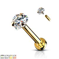 PREMIUM Claw-Set Heart Labret 16g