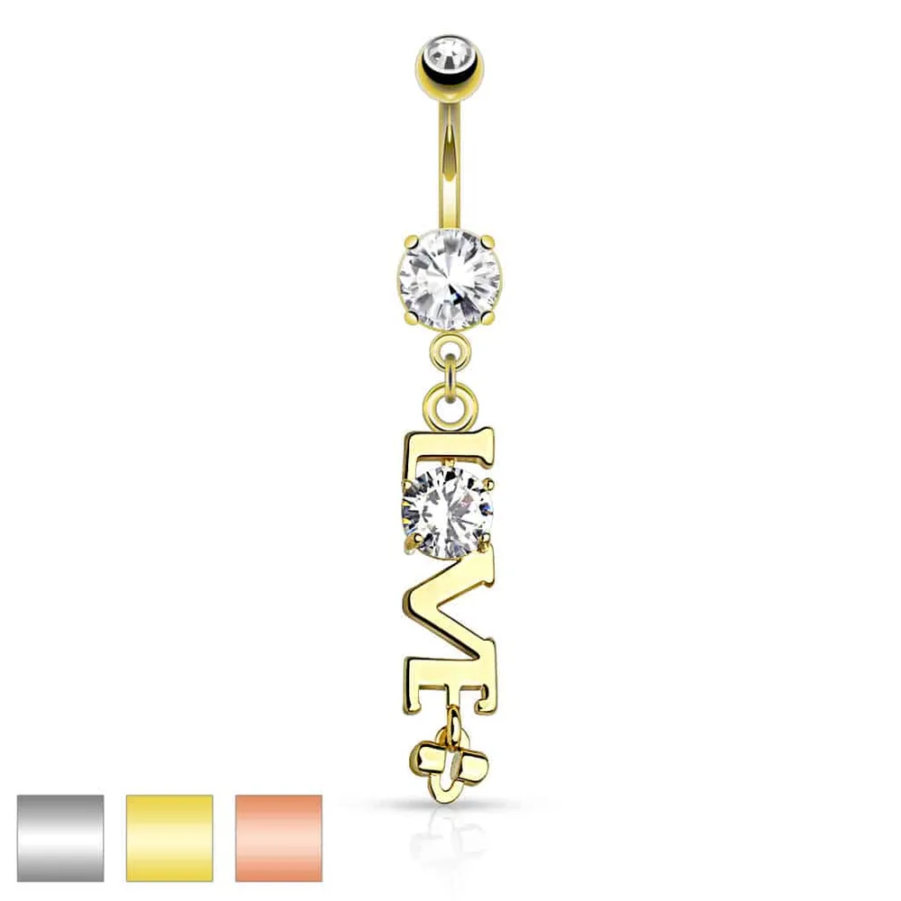 L-O-V-E Belly Dangle 14g